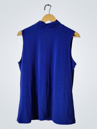 Susan Graver Blue Sleeveless Top