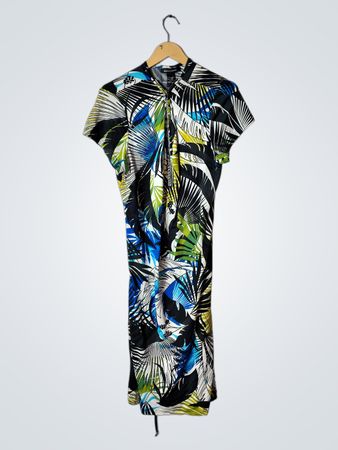 ASHLEY STEWART Tropical Print Dress