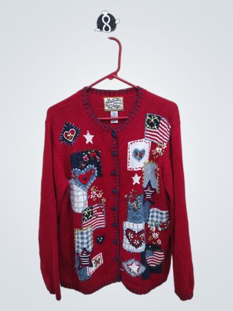 Heirloom Collectibles Red Knitted Sweater