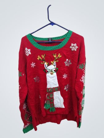 Christmas Sweater with Reindeer Design