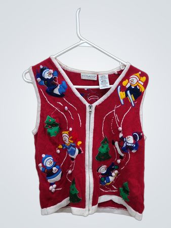 White Stag Christmas Snowman Vest