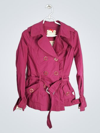 Papaya Women's Pink Trench Coat