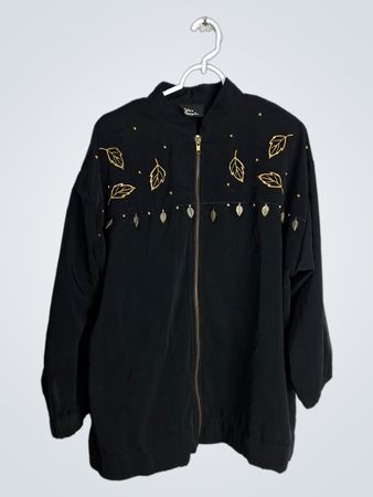 Silver Threads Black Embroidered Jacket