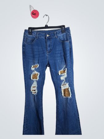 Blue Jeans with Ripped Knees