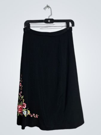 Black Floral Skirt