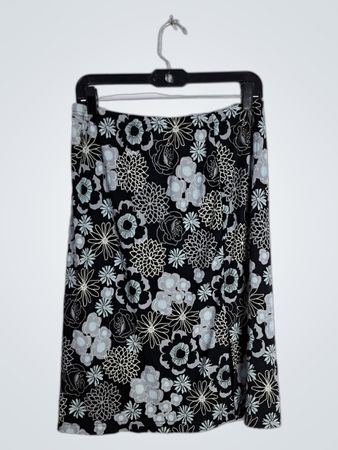 Black Floral Skirt
