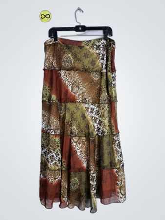 Multicolored Patterned Skirt