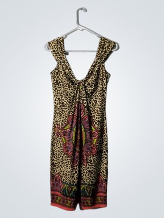London Times Leopard Print Dress