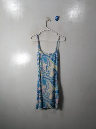 Blue Swirl Pattern Dress