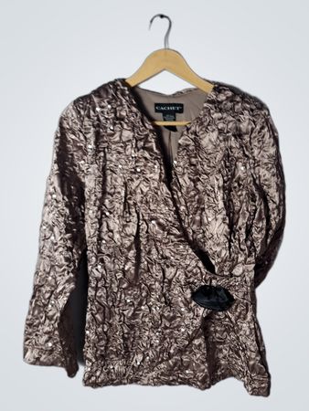 Cachet Brown Long-Sleeve Top