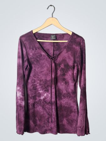 Purple Tie-Dye Long-Sleeve Shirt