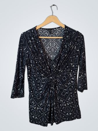 Black and White Patterned Top