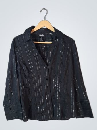 Rafaella Women's Black Striped Shirt