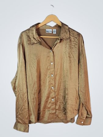 Chico's Tan Long-Sleeve Shirt