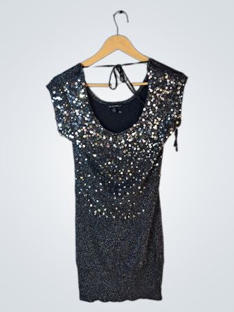 Le Chateau Black Sequin Mini Dress