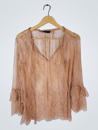 Peach Lace Top