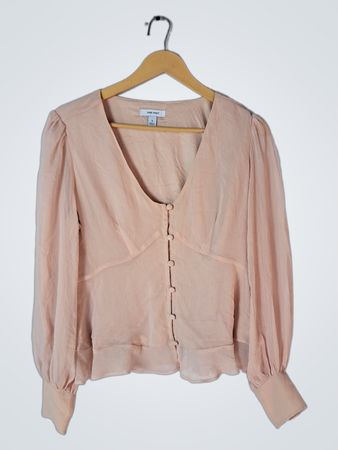 Nine West Peach Chiffon Blouse