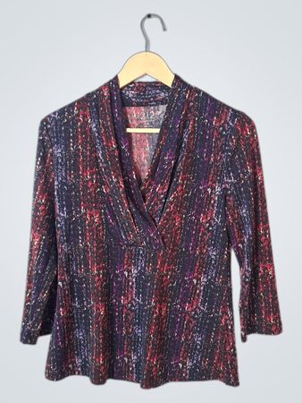 Blouse with Multicolor Pattern