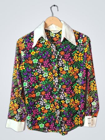 JCPenney Floral Collared Shirt