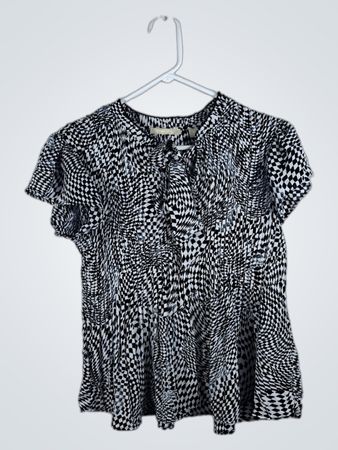 SUNNY LEGT Black and White Checkered Blouse