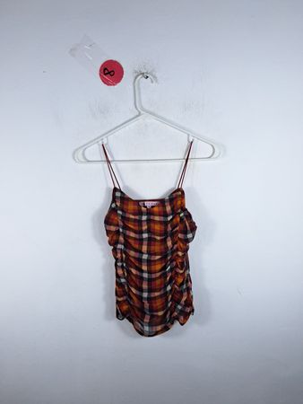 Plaid Sleeveless Top