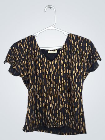 Valerie Stevens Printed Stripe Blouse