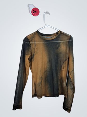 Sheer Long-Sleeve Top