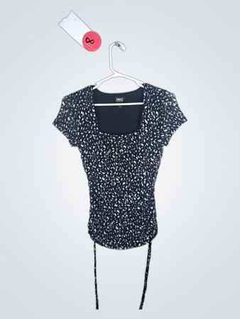 Blouse with Drawstring Detail