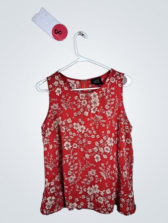 Red Floral Top