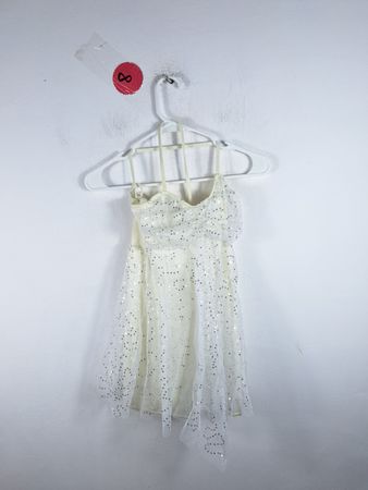 Women's White Dress with Sequins
