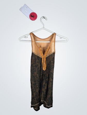 Brown and Tan Dress