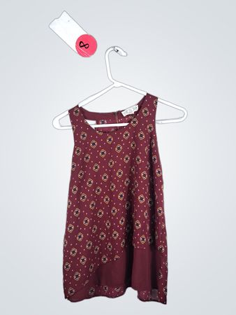 Pink Rose Maroon Patterned Dress