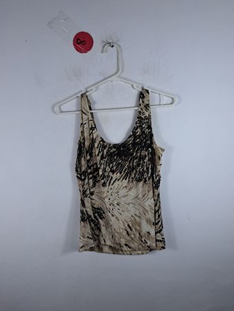 Blouse with Black and Beige Pattern