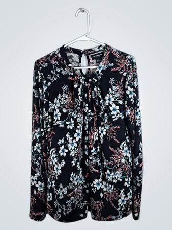Liz Claiborne Floral Long-Sleeve Blouse