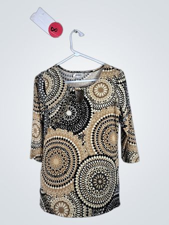 dressbarn Geometric Print Tunic Top