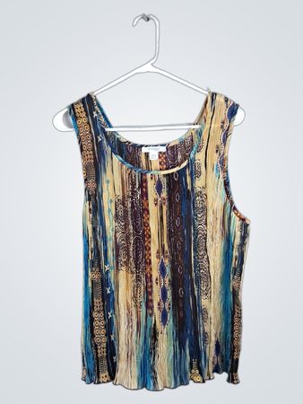 Dressbarn Printed Sleeveless Tank Top
