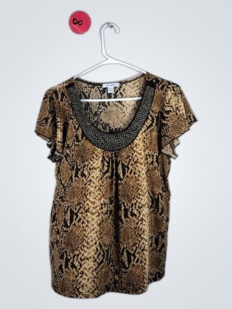 dressbarn Snakeskin Print Blouse