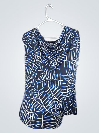 Jennie & Marlis Blue and White Top