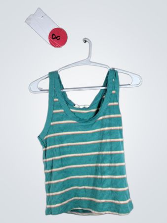 Green Striped Tank Top