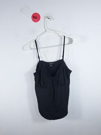 Forever 21 Black Lace Trim Cami Top