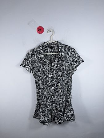 east 5th Woman Black and White Polka Dot Romper