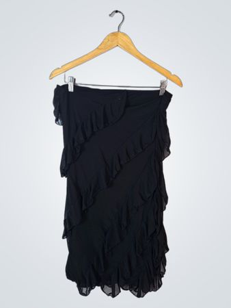 Black Ruffled Skirt