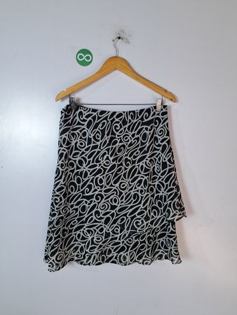 Karin Stevens Abstract Swirl Print Mini Skirt