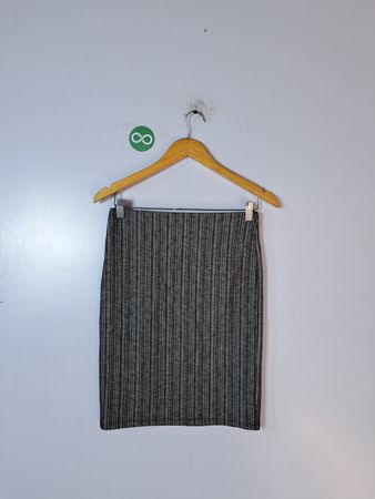 LOFT Grey Pinstripe Mini Skirt