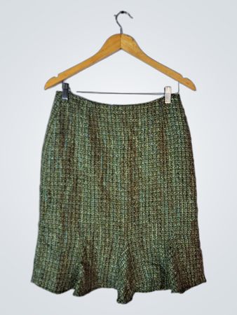 Green Tweed Skirt