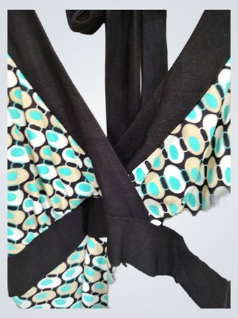 Blue and Black Patterned Dress