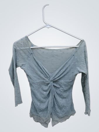 Blue Long-Sleeve Top