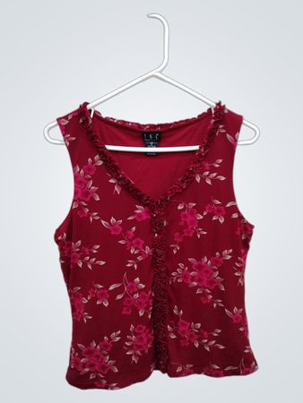 Red Floral Top