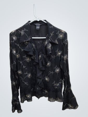 Sunny Taylor Black Floral Blouse