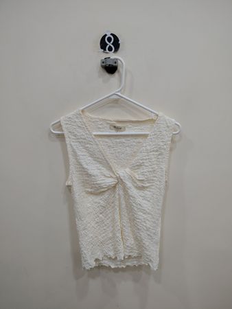 Madewell White Textured Cami Top